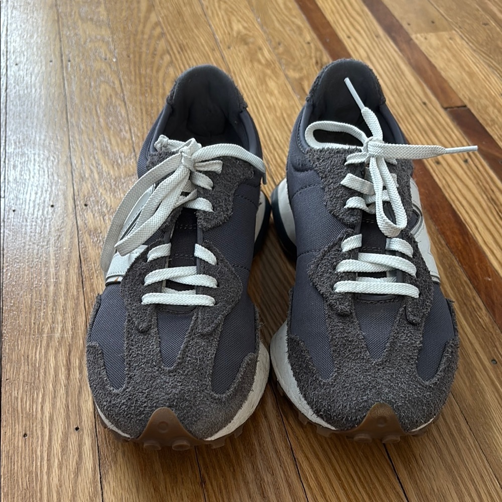 Gray and White Sneakers